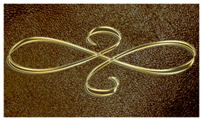 DNSEMP-C-601-GD-SH-BR Gold Scroll Shimmer Brown